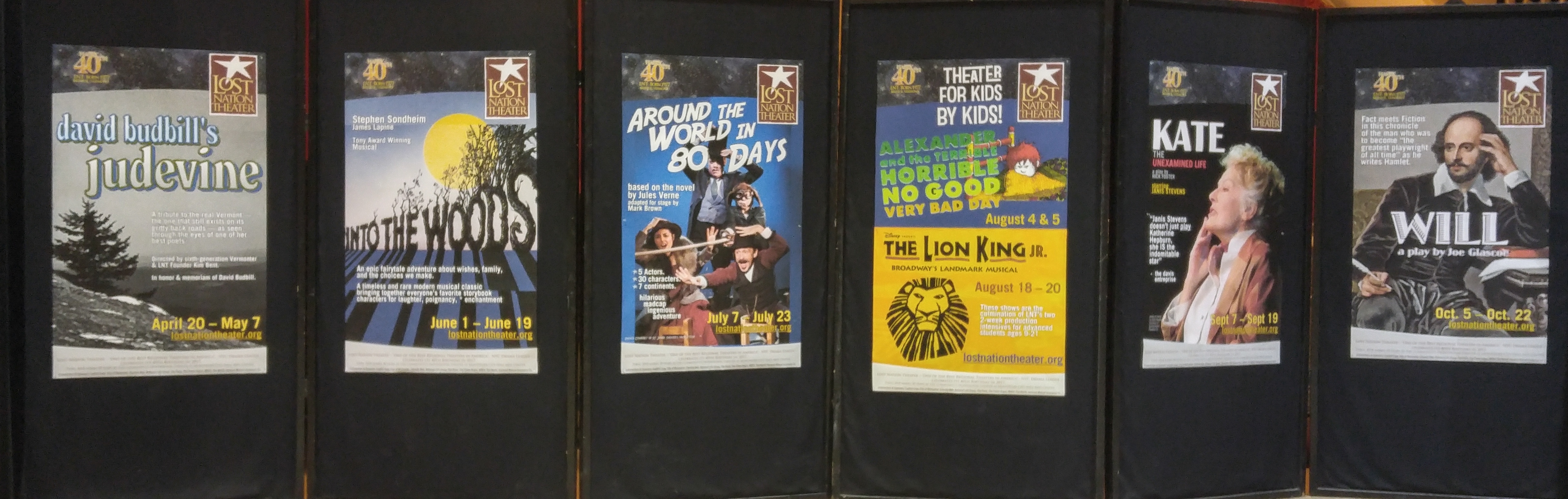 pic of giant flyers of the shows of LNT's proposed 2017 season
